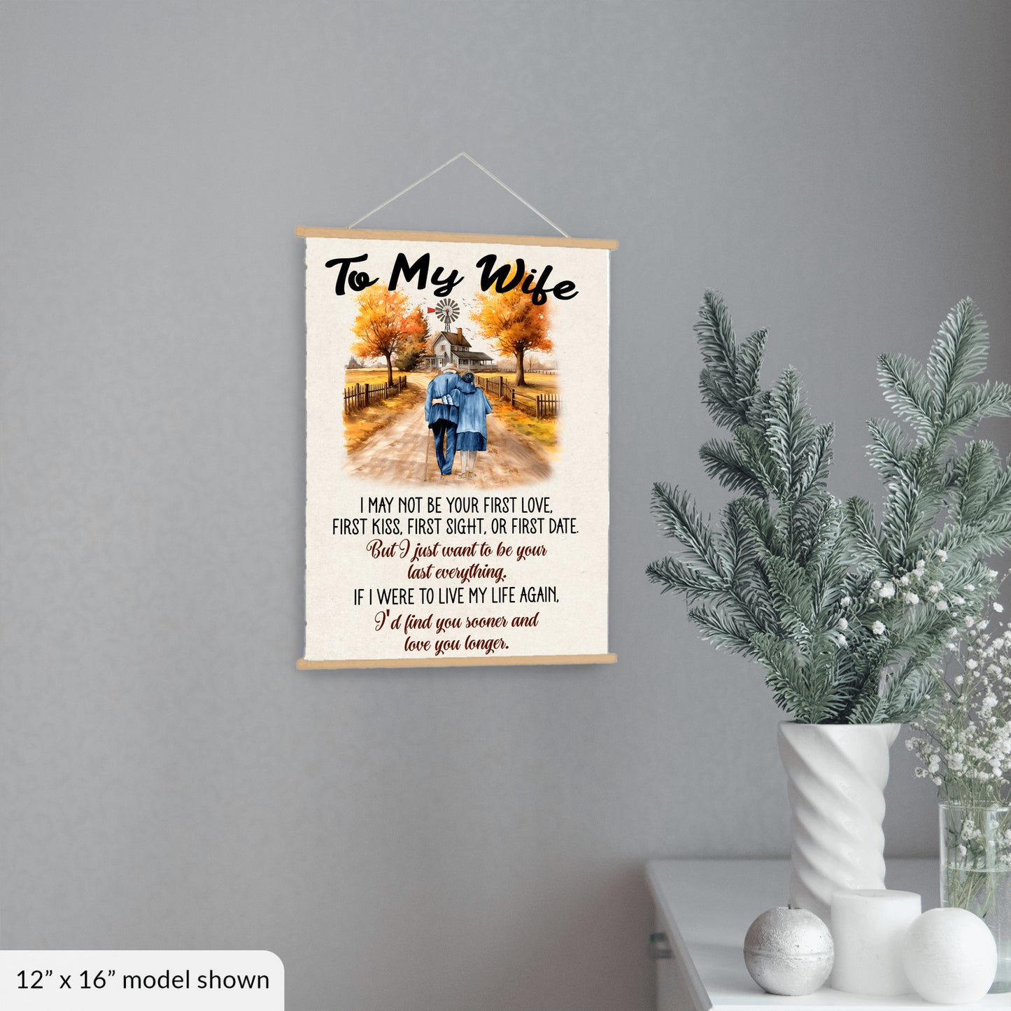 To My Wife - Your Last Everything - Hanging Canvas V2