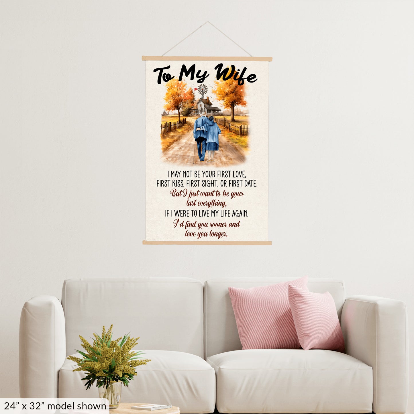 To My Wife - Your Last Everything - Hanging Canvas V2