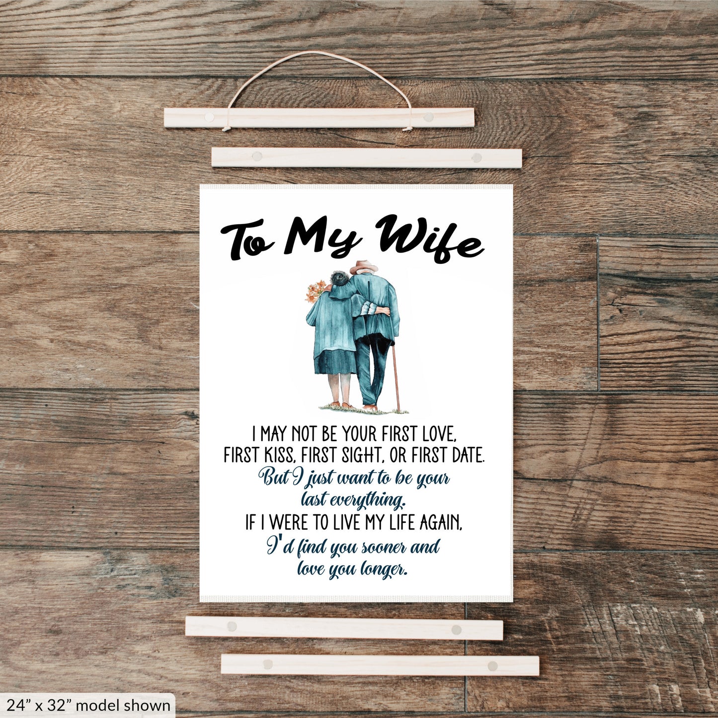 To My Wife - Your Last Everything - Hanging Canvas V3