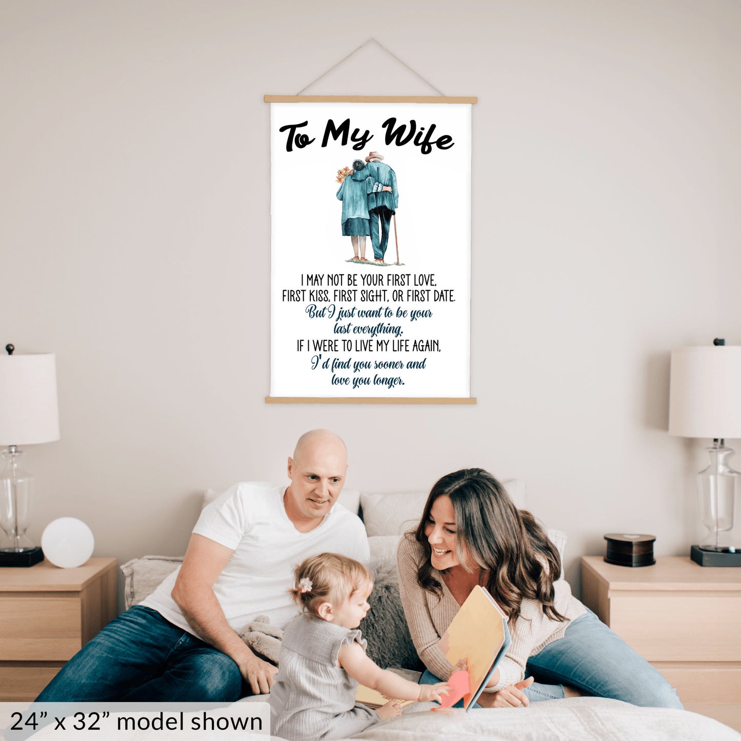 To My Wife - Your Last Everything - Hanging Canvas V3