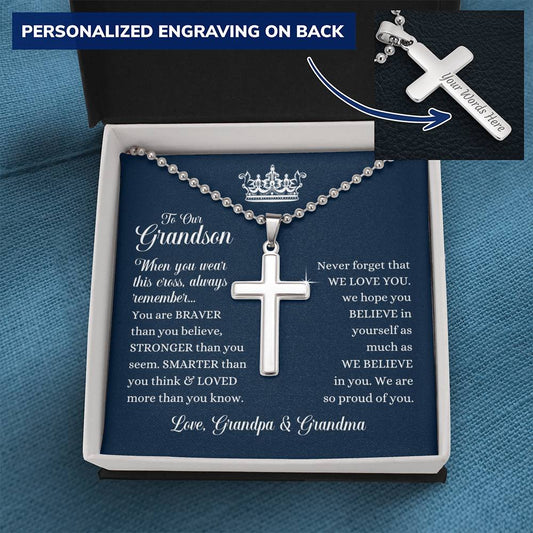 To Our Grandson - Ball Chain Necklace