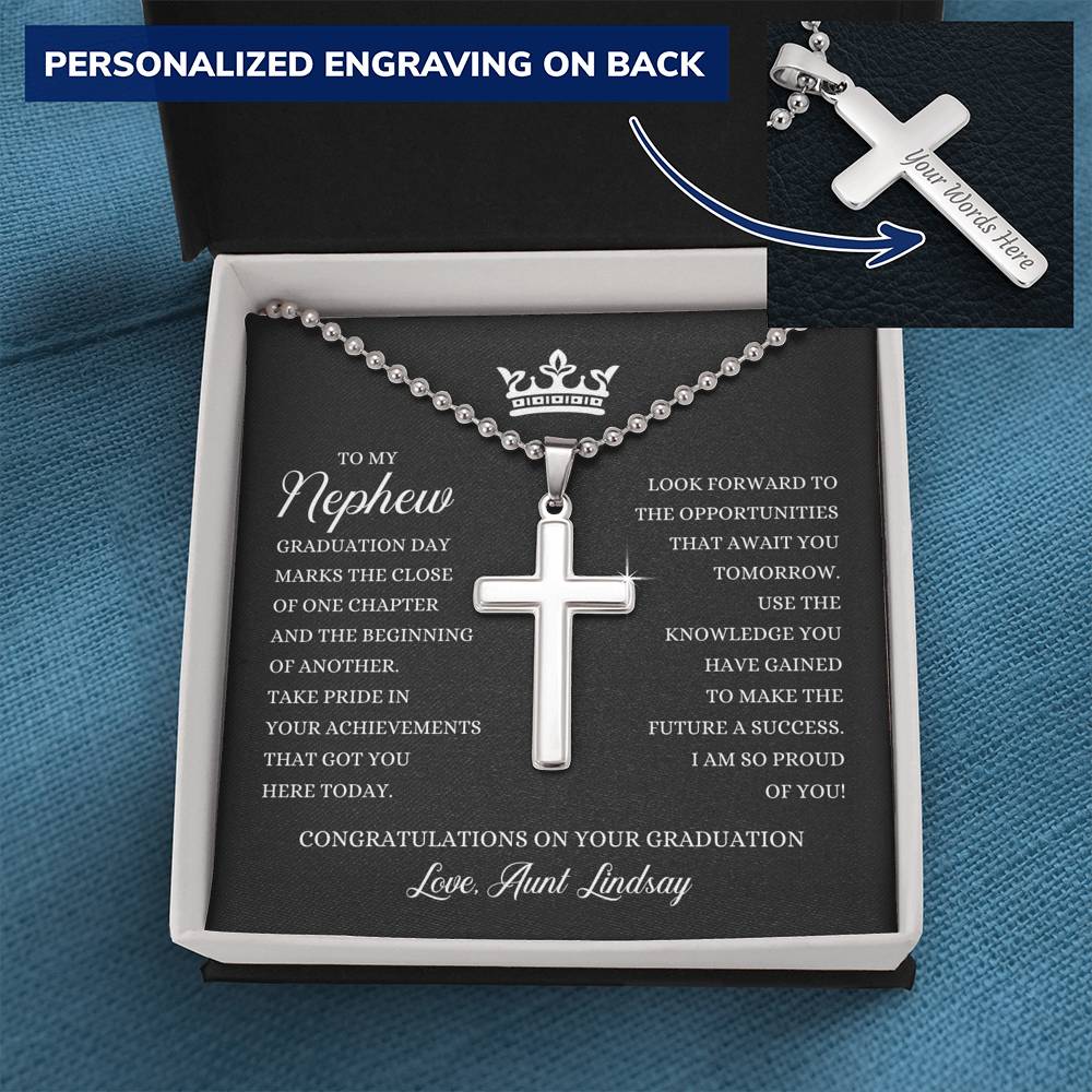 To My Nephew Graduation - Ball Chain Necklace