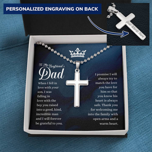 To My Boyfriends Dad - Cross Necklace