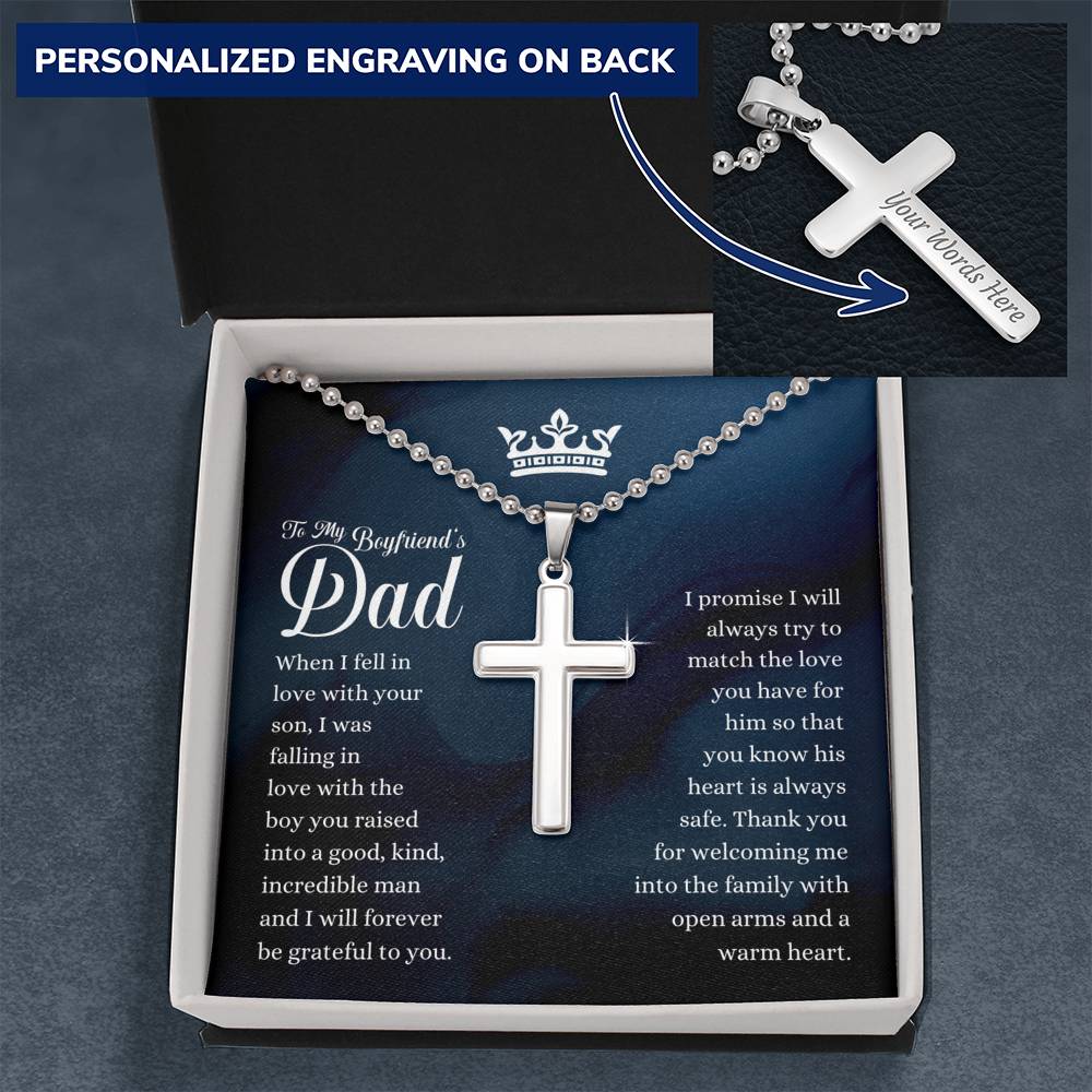 To My Boyfriends Dad - Cross Necklace