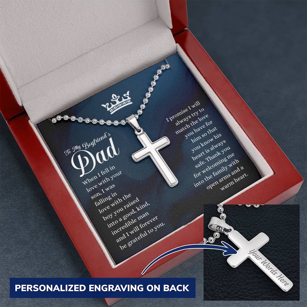 To My Boyfriends Dad - Cross Necklace