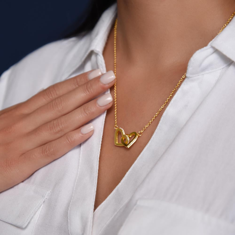 In Loving Memory Of Your Mother - Interlocking Heart Necklace