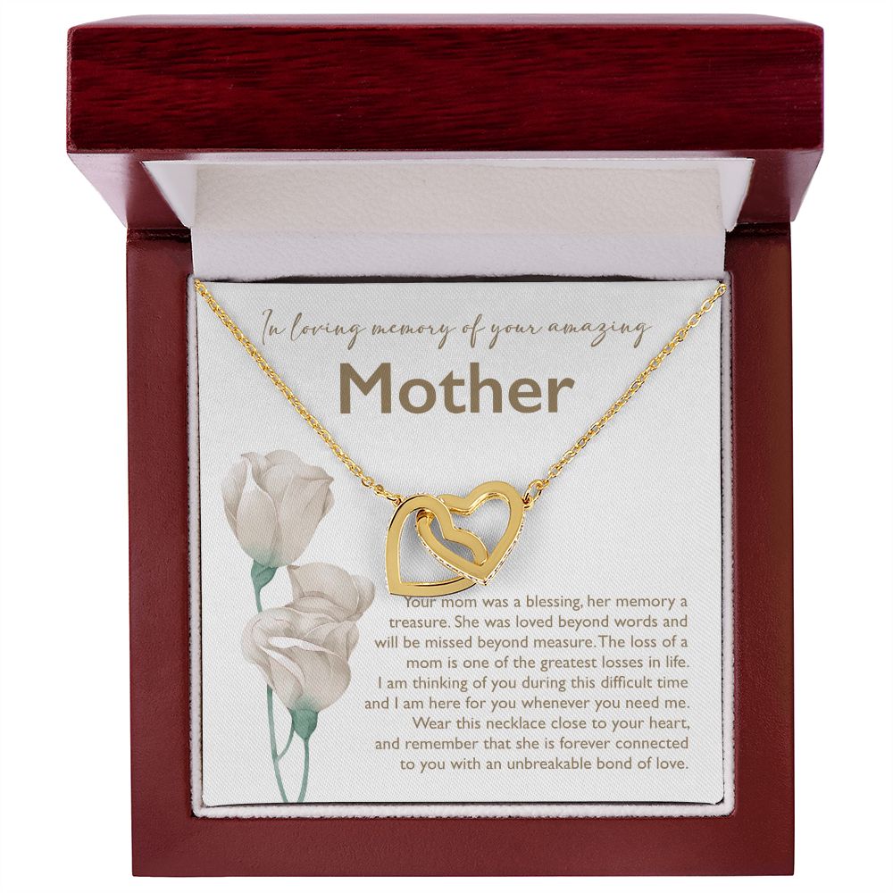 In Loving Memory Of Your Mother - Interlocking Heart Necklace