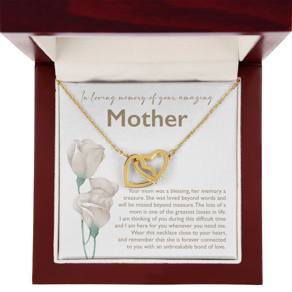 In Loving Memory Of Your Mother - Interlocking Heart Necklace