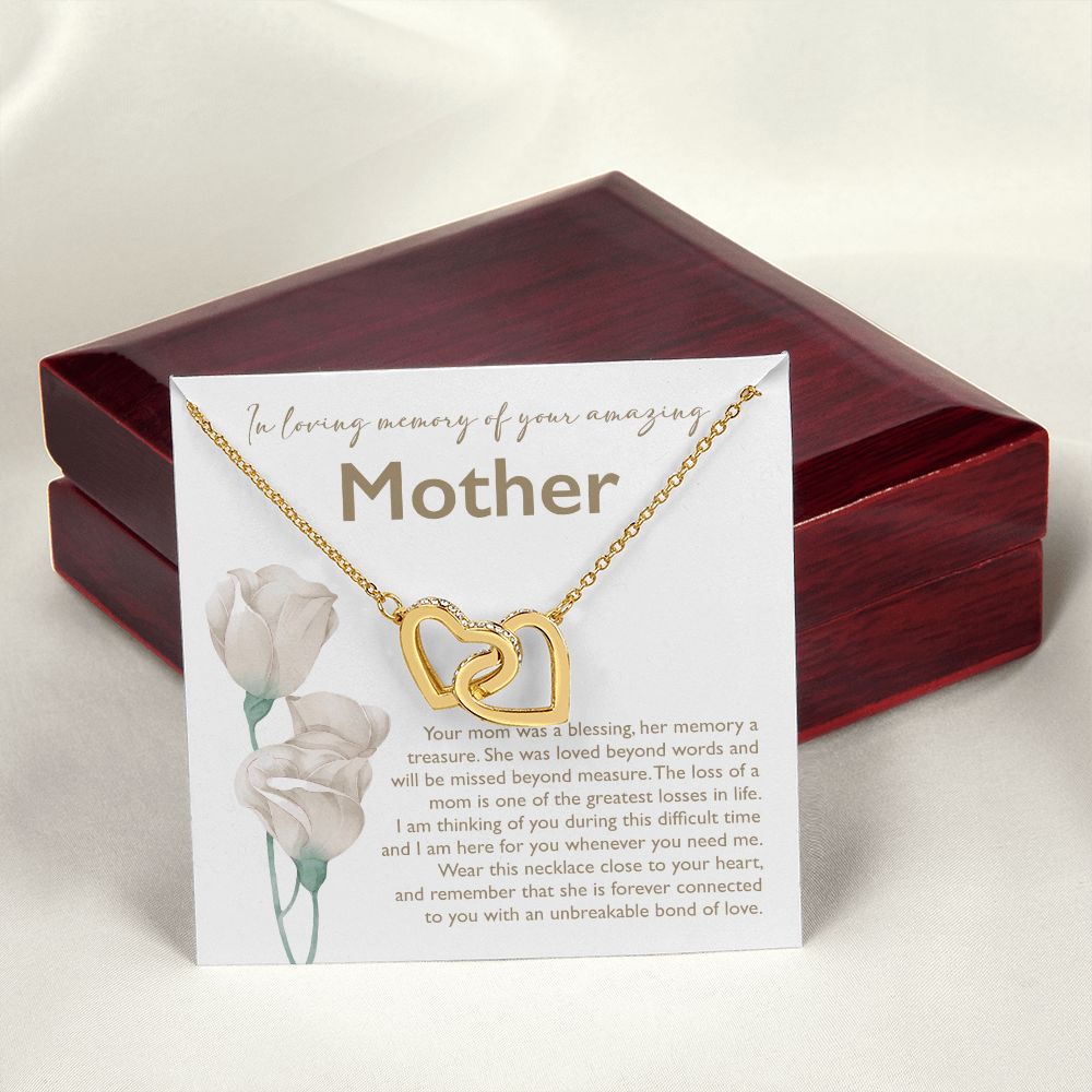 In Loving Memory Of Your Mother - Interlocking Heart Necklace
