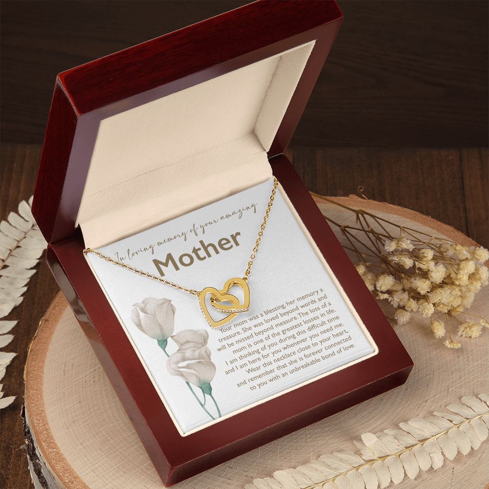 In Loving Memory Of Your Mother - Interlocking Heart Necklace