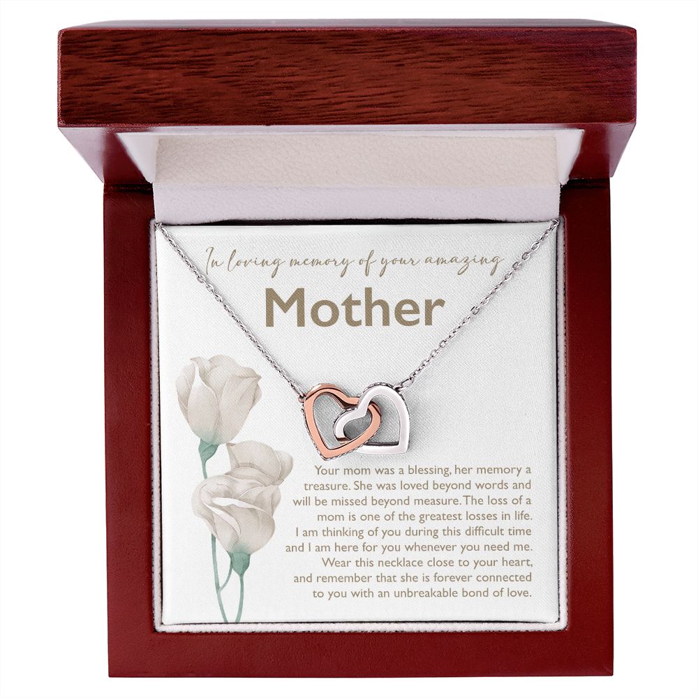 In Loving Memory Of Your Mother - Interlocking Heart Necklace