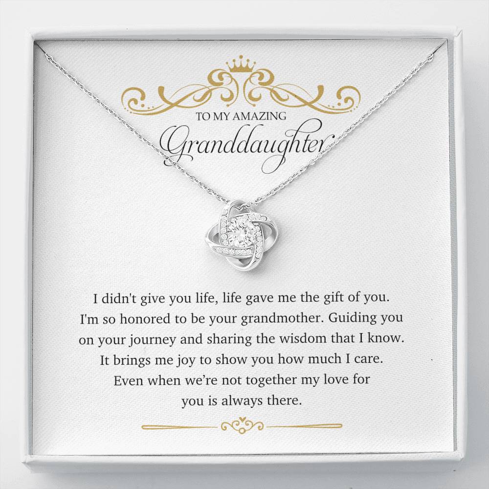 To My Amazing Granddaughter - Love Knot Necklace