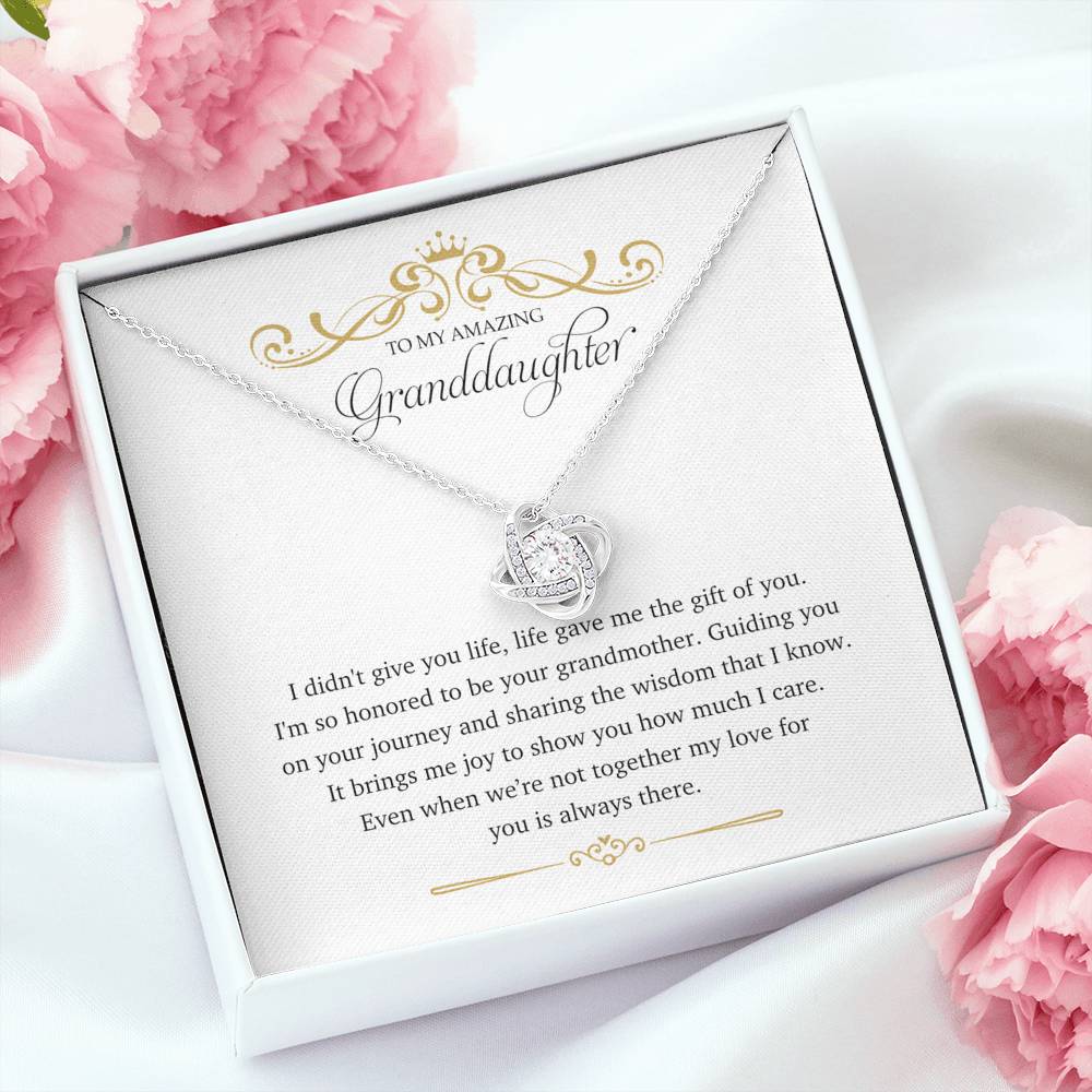 To My Amazing Granddaughter - Love Knot Necklace