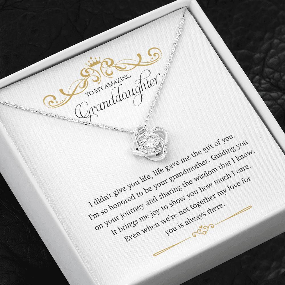 To My Amazing Granddaughter - Love Knot Necklace