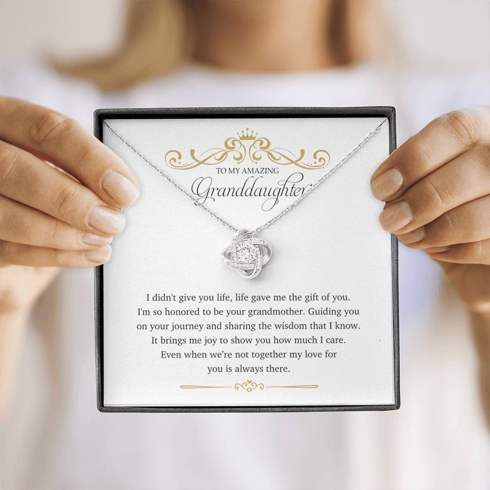 To My Amazing Granddaughter - Love Knot Necklace