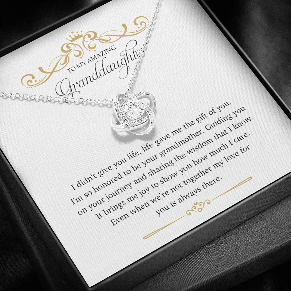 To My Amazing Granddaughter - Love Knot Necklace