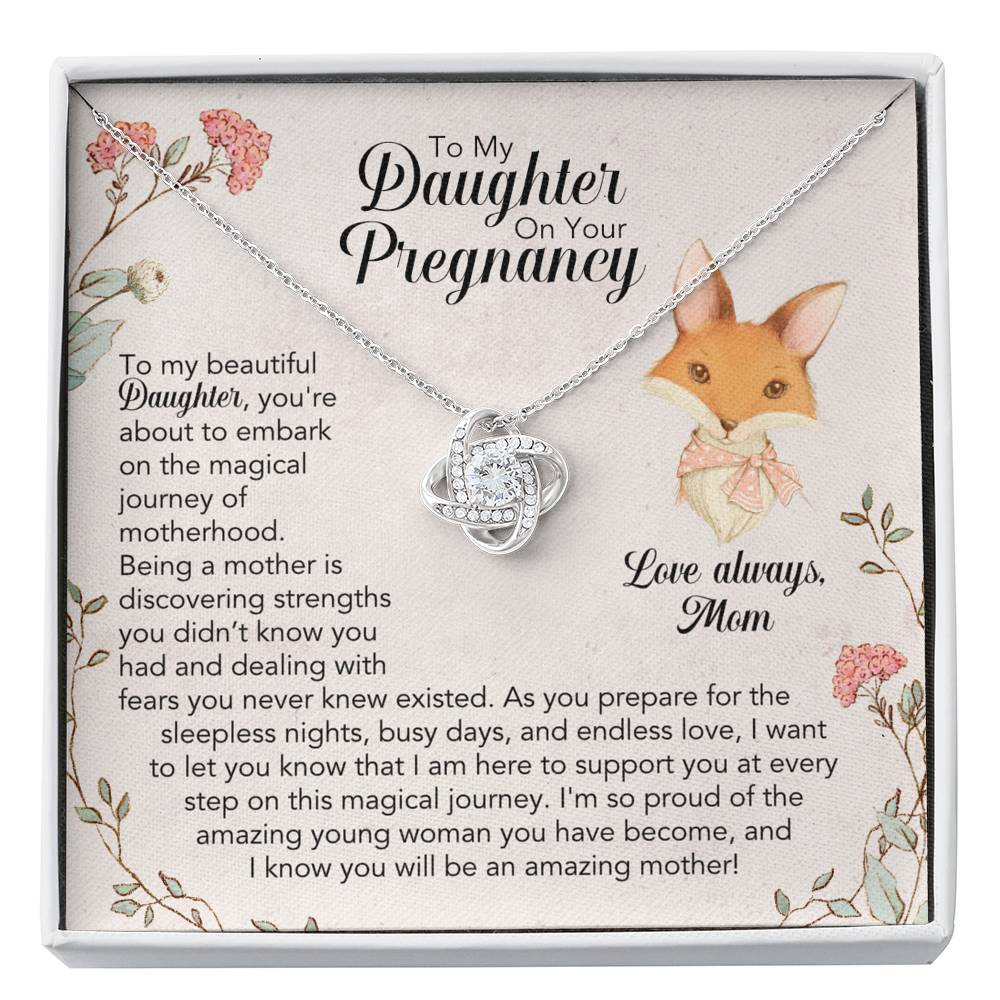 To My Daughter On Your Pregnancy Necklace