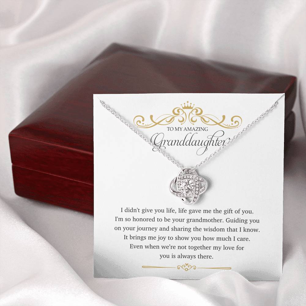To My Amazing Granddaughter - Love Knot Necklace