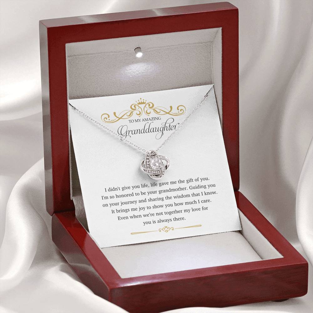To My Amazing Granddaughter - Love Knot Necklace