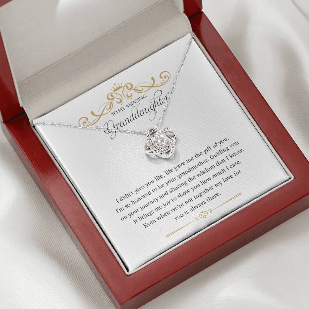 To My Amazing Granddaughter - Love Knot Necklace