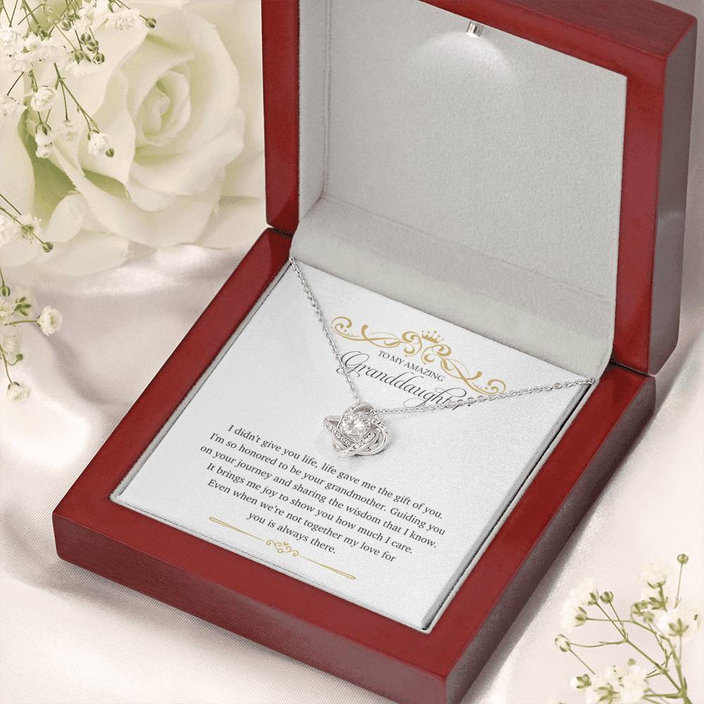 To My Amazing Granddaughter - Love Knot Necklace