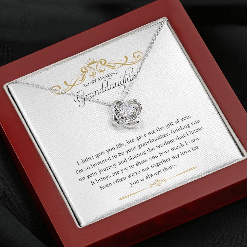 To My Amazing Granddaughter - Love Knot Necklace