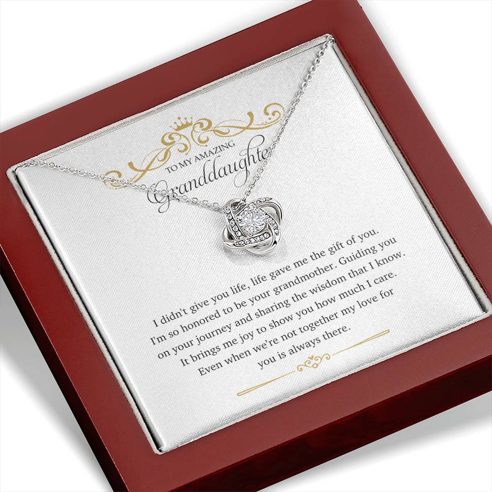 To My Amazing Granddaughter - Love Knot Necklace